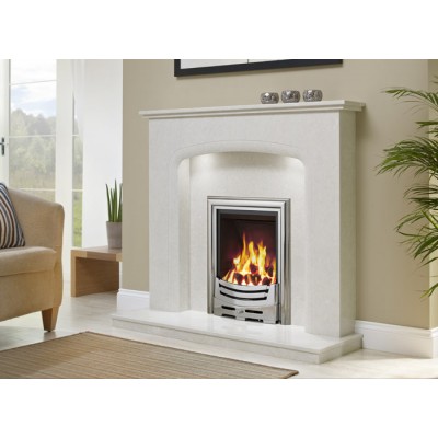 J&R HILL Draycott micro-marble fireplace